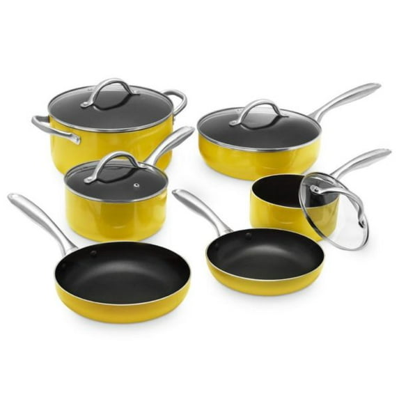Sedona Essential 10-Pc. Cookware Set - Yellow