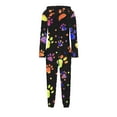 thumbnail image 3 of EGNMCR Combinaison Fille Manches Longues Combinaison à Capuche Pyjama Décontracté Hiver Chaud Combinaison de Nuit Fille Polyester Combinaison, 3 of 5