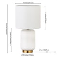 thumbnail image 3 of Maklaine Contemporary Ceramic Mini Accent Lamp in Matte White, 3 of 11