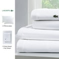 thumbnail image 3 of Lacoste 100% Cotton Percale Sheet Set, Solid, Vintage Indigo, Queen, 3 of 4