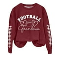 thumbnail image 4 of Olyvenn Football Grandma Sweatshirts Women Sunday Game Day Football Graphic Crewneck Long Sleeve Shirt Pullover Tops Outfits Wine S, 4 of 4