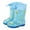 #A02 Blue1, variant on Girls Winter Rain Boots For Kids With Cute Bow Design Water Warm Lined Rain Shoes For Toddlers And Girls Sole Easy On And Off