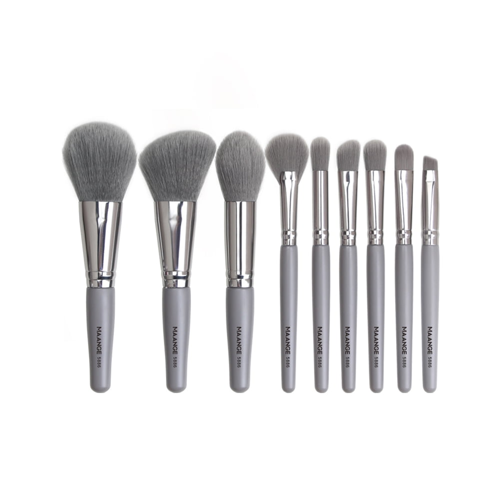 LYU MAANGE 9Pcs Face Foundation Eyeshadow Powder Blush Soft Brushes