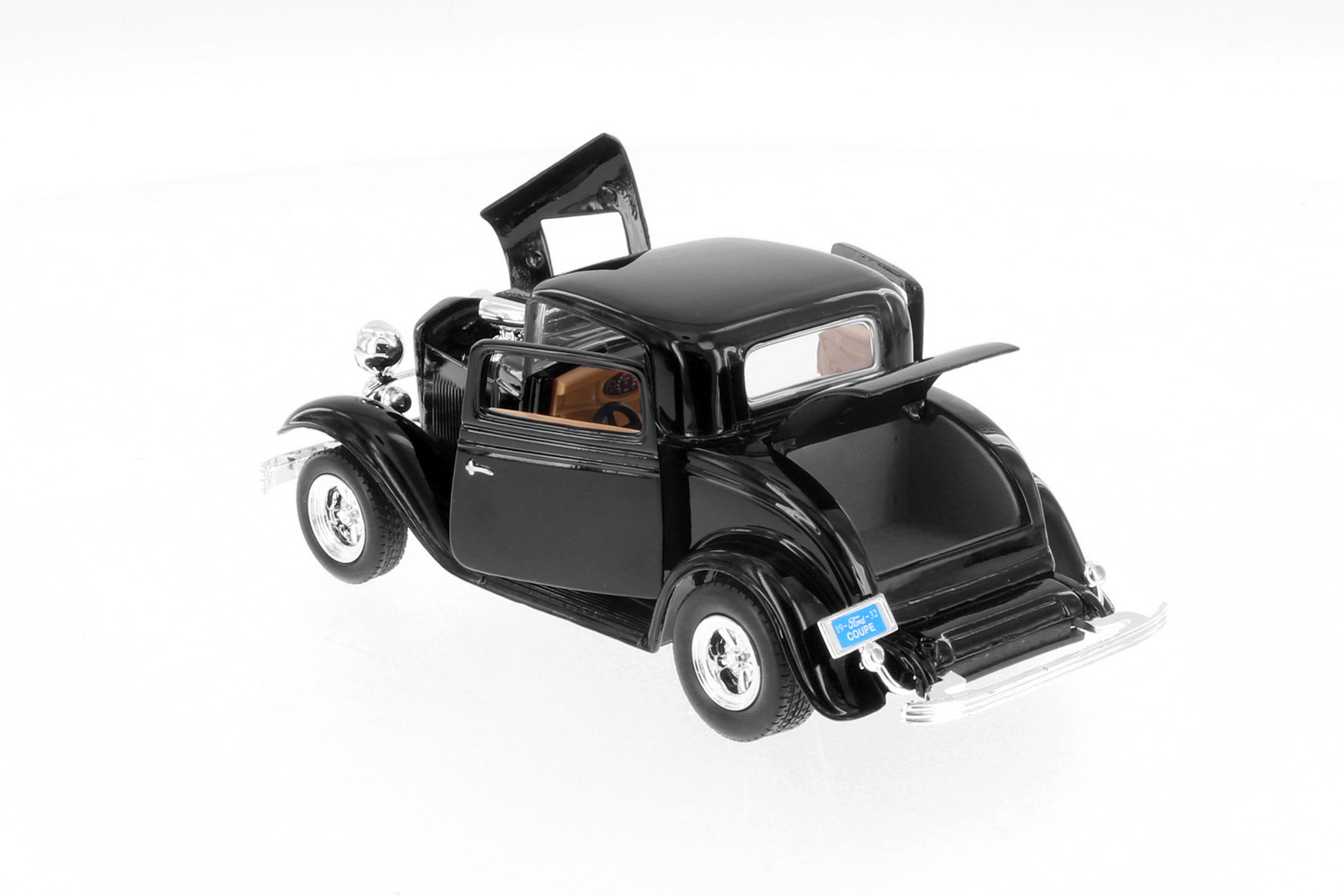 1932 Ford Coupe Hardtop, Black - Showcasts 77251BK - 1/24 Scale Diecast Model Car