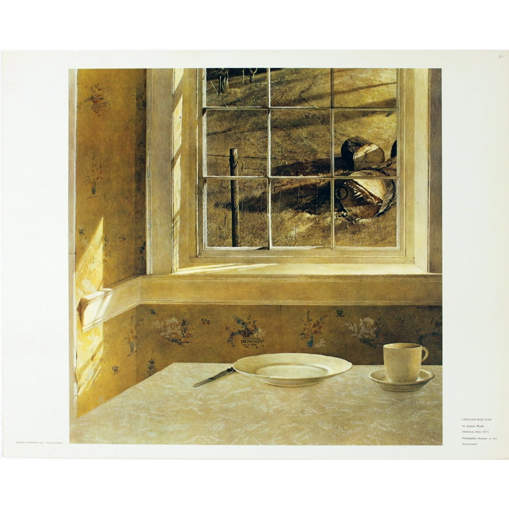 ANDREW WYETH Groundhog Day 19.25" x 24.75" Poster 1985