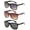 3 Pack Black, Matt Black & Brown, variant on 3 Pack Plastic Frame Metal Bar Fashion Vintage Sunglasses for Men for Women