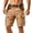 Khaki, variant on Cargo Shorts for Men Button Outdoor Hiking Workwear Breathable Cotton Short Pants Summer Construction Carpenter Trucker Shorts with Multiple Pockets Khaki L