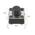 thumbnail image 3 of 6x6x6mm Panel Micro PCB Momentary Tactile Tact Push Button Switch DIP 5PCS, 3 of 4