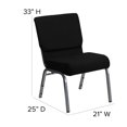 thumbnail image 3 of Bowery Hill Stacking Church Stacking Chair in Black, 3 of 6