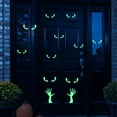 thumbnail image 5 of BOBOMOTI Halloween Decorations Clearance Halloween Fluorescent Window Clings Removable for School Shop Home Decor/Indoor Party Decorations, 5 of 7