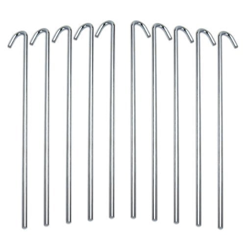 10 or 20 x Supagarden Heavy Duty Steel Tent Rock Pegs Camping Ground Stakes 