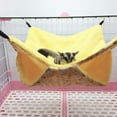 thumbnail image 3 of Walbest Rat Double Hammock, Ferret Bunkbed Warm Fleece Hanging Bed Pet Cage Accessories Toys for Sugar Glider Degu Guinea Pig Gerbil Chinchilla Squirrel Hamster Mouse Mice, Yellow(13.7x13.7 in), 3 of 7