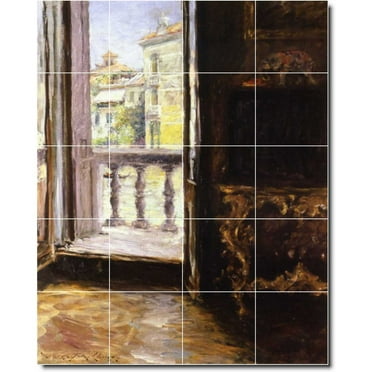Ceramic Tile Mural-William Chase City Floor Tile Mural 22. 24" w x 30" h using (20) 6 x 6 ceramic tiles