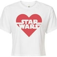 thumbnail image 3 of Star Wars - Valentine Heart Logo - Juniors Cropped Graphic T-Shirt, 3 of 5