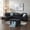 Black, variant on L-Shaped Sectional Sofa with Storage Ottoman, 4-Seat Modern Couch with Left-Facing Chaise and Built-In Cup Holders, Faux Leather Modular Sofa for Living Room, Apartment, Office