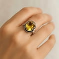 thumbnail image 7 of Citrine Gemstone Ring for Women 925 Sterling Silver Handmade Jewelry Women’s Fashion Ring November Birthstone Ring Size US 4, 7 of 7