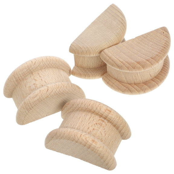 HOMEMAXS WORGEOUS 4pcs Rustic Wooden Corbels for Furniture Onlay Fireplace Wood Carving Applique