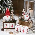 thumbnail image 3 of Calendario de cono de pino de madera de Navidad, adornos de calendario de cuenta regresiva de Papá Noel para la decoración de la atmósfera del hogar de Navidad Vhermosa HMFJ100-1, 3 of 7