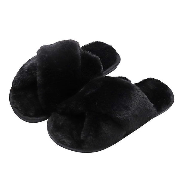Women Indoor Slippers 1Pair Black Winter Slippers for Cloud-Like Comfort Women Use
