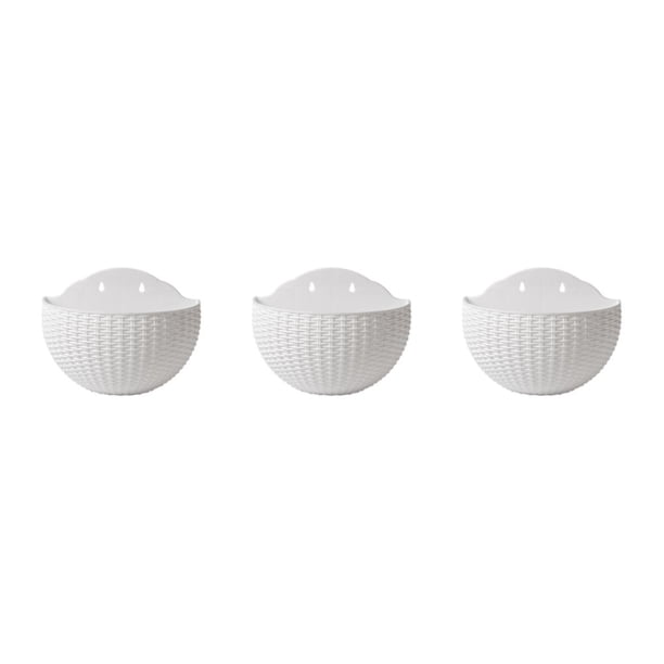 Advancent Maceta de plástico fácil de instalar y mantener con drenaje para jardinería Maceta de plástico blanca Type1 NO1
