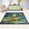 thumbnail image 3 of Area Rug Indoor 63"x48"in Non-Slip Wear Resistant Floor Mats Soft Large Carpets for Living Room Bedroom Home Decor Yellow Duck and Butterfly, 3 of 7