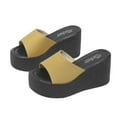 thumbnail image 5 of zttd fashion summer women sandals wedge heel thick sole fish mouth solid color multicolor casual slipper women's slipper a, 5 of 6
