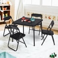 thumbnail image 2 of Bingirl Foldable Table and 4 Upholstered Chairs with Cushioned Seats Black, 2 of 7
