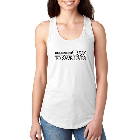 IWPF - Women's Racerback Tank Top - It`s a Beautiful Day to Save Lives