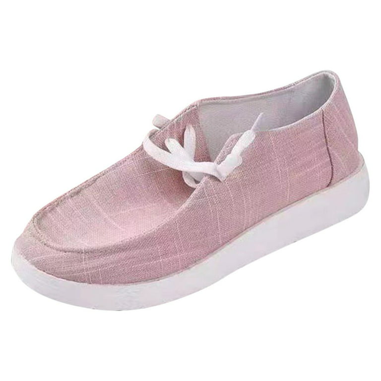 AnuirheiH Shoes Fall Single Canvas Tie Flat Low Casual Solid Color Shoes Sale Clearance - Walmart.com