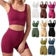 thumbnail image 4 of Ropa interior europea y americana para mujer, sin aros, cómoda, sin costuras, de talla grande, chaleco de yoga, sujetador a prueba de golpes, traje tipo bóxer, 4 of 6