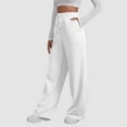 thumbnail image 2 of Resicozy Baggy Wide Leg Sweatpants for Women Casual High Waist Joggers with Pockets Lightweight Comfy Drawstring Sweat Pants White XL, 2 of 6