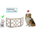 thumbnail image 4 of Bilot Gray Wooden Curves Design 3 Panels Pet Gate -19 Inches Tall Expands Up to 48'' Freestanding Tri Fold Durable Wooden Dog Fence-Indoor/Outdoor Pet Barrier for Stairs,Doorways, 4 of 4