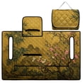 thumbnail image 5 of Xixirimido Easy-carry Golf Cart Seat Covers, Portable Golf Cart Seat Towel Blanket Quilted with 4 Pockets Fits for EZGO, Yamaha, Club Car & More 2-Seat Carts, Chinese-style Landscape Painting Yellow, 5 of 8