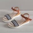 thumbnail image 3 of Vedolay Sandals Wedge Sandals for Women Dressy Summer Bohemian Platform Sandals,Beige 8, 3 of 4