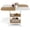 Coffee+white, variant on SolaceHue 47.5-inches Dining Table for 4, Square Kitchen Table with 2-Layer Storage Rack, Mix-Colored Tabletop, Adjustable Foot Pads, Wooden Dinner Tables for Dinette, Living Room, Restaurant