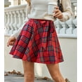 thumbnail image 5 of Cupshe Women's Red Plaid A-Line Mini Skirt, Size S-XL, 5 of 6