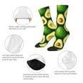 thumbnail image 3 of Vsdgher Avocado Crew Socks for Men & Women, Breathable Casual Athletic Ankle Socks, 3 of 6