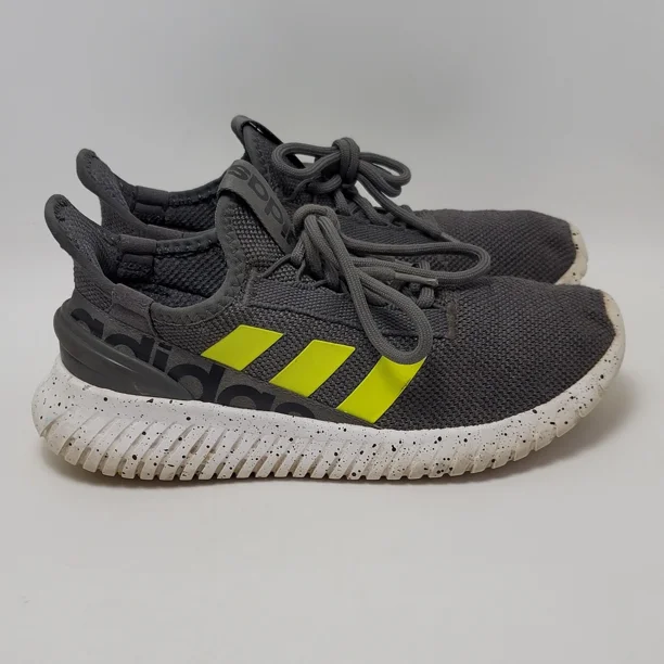 Adi - das Men’s Kaptir 2.0 Running Slip On Sneakers Shoes Grey Yellow Size 7.5