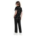 thumbnail image 4 of Womens Cute Print V-Neck Scrubs Set, Medical Nursing Tops with Pocket Scrubs Jogger Pants, 4 of 6