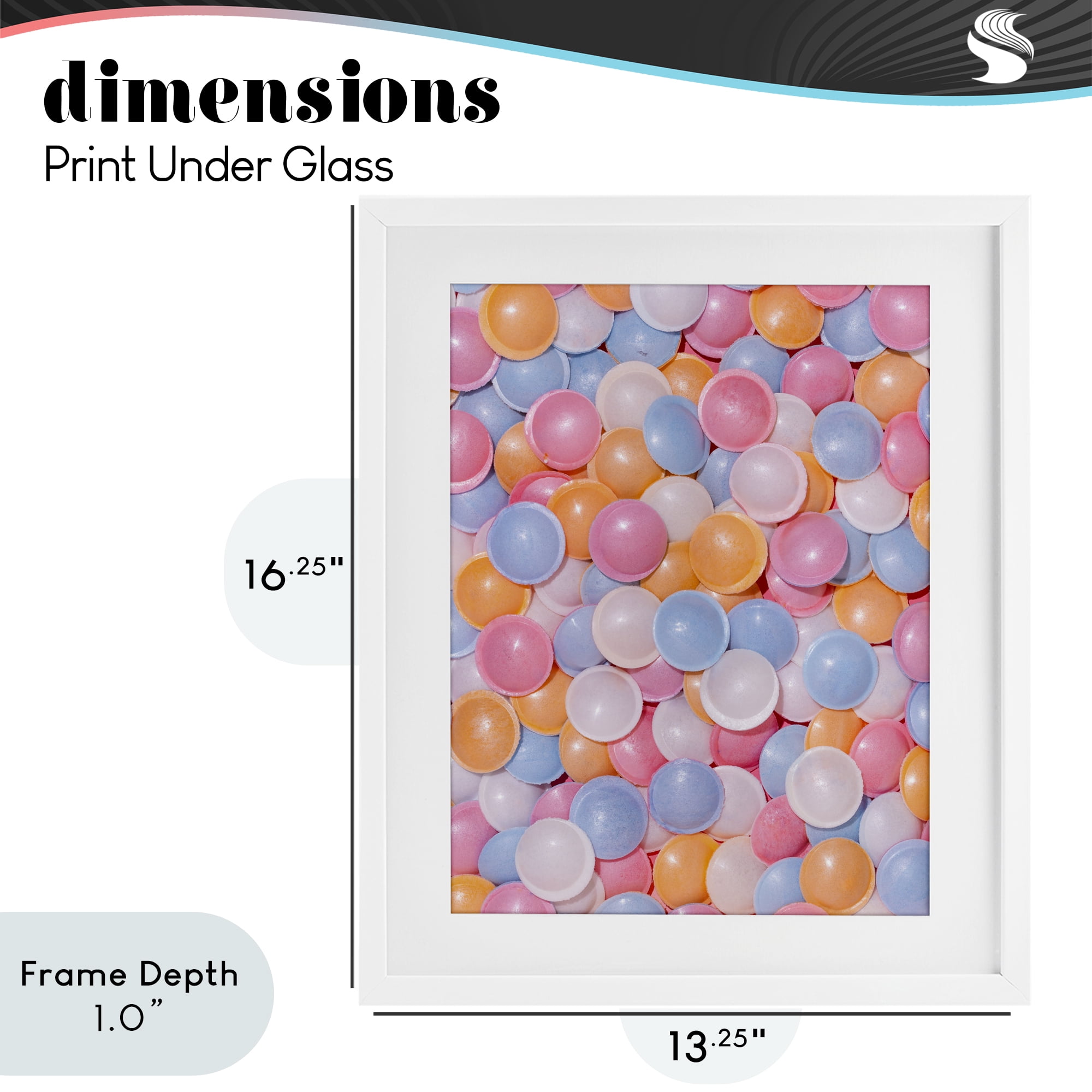 Stupell Industries Retro Pastel Candies White Framed Print Under Glass, design by LISH Creative