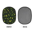 thumbnail image 2 of Sikiie Green Branch Olive Silicone Pot Holders, Oven Mitts Heat Resistant Hot Pads, Non Slip Pot Holder for Kitchen Baking and Cooking 9.4 x 7.5 Inches, 2 of 7
