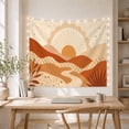 thumbnail image 5 of Sunburst Landscape With Rolling Hills Calming Rustic for Nature Enthusiasts Warm Earthy Wall Art Housewarming Gift Tapestry Wall Hanging for Bedroom and Living Room, 5 of 7