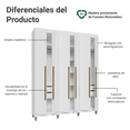 thumbnail image 4 of Ropero Closet Madesa Venus 6 Puertas Con Pies 180cm BB 1, 4 of 9