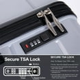 thumbnail image 6 of 3-Piece Set Luggage Travel Set, 100% PP Hardshell Suitcase with TSA Lock, Durable Travel Hardshell Suitcase Sets with Spinner Wheels, Lightweight Suitcase for Travel 20in/24in/28in, Silver, 6 of 7