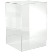 Plymor Clear Acrylic Display Case with No Base (Mirror Back), 12" W x 12" D x 18" H