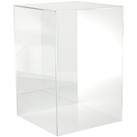 Plymor Clear Acrylic Display Case with No Base (Mirror Back), 12" W x 12" D x 18" H