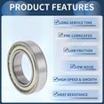 thumbnail image 6 of Unique Bargains 6008ZZ Deep Groove Ball Bearings P4 40x68x15mm Car Lubricated Bearings Silver Tone Double Metal Seal, 6 of 8