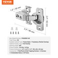 thumbnail image 6 of VEVOR Cabinet Door Hinges 60 Packs Partial Overlay Soft Close for Framed/Frameless, 6 of 10