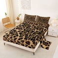 thumbnail image 2 of Erosebridal Initial Alphabet M Full Size Sheets,Chic Cheetah Print Kids Bed Sheets For Leopard Lovers 4-Piece, 2 of 6