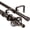 Bronze, variant on Urbanest Adjustable Double Curtain Rod Set Portia Manhattan Finials – 1″ Front & 3/4″ Back Rod With Black Rod, 28–48 Inches